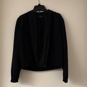 Theory Women's Classic Black Bomber Jacket